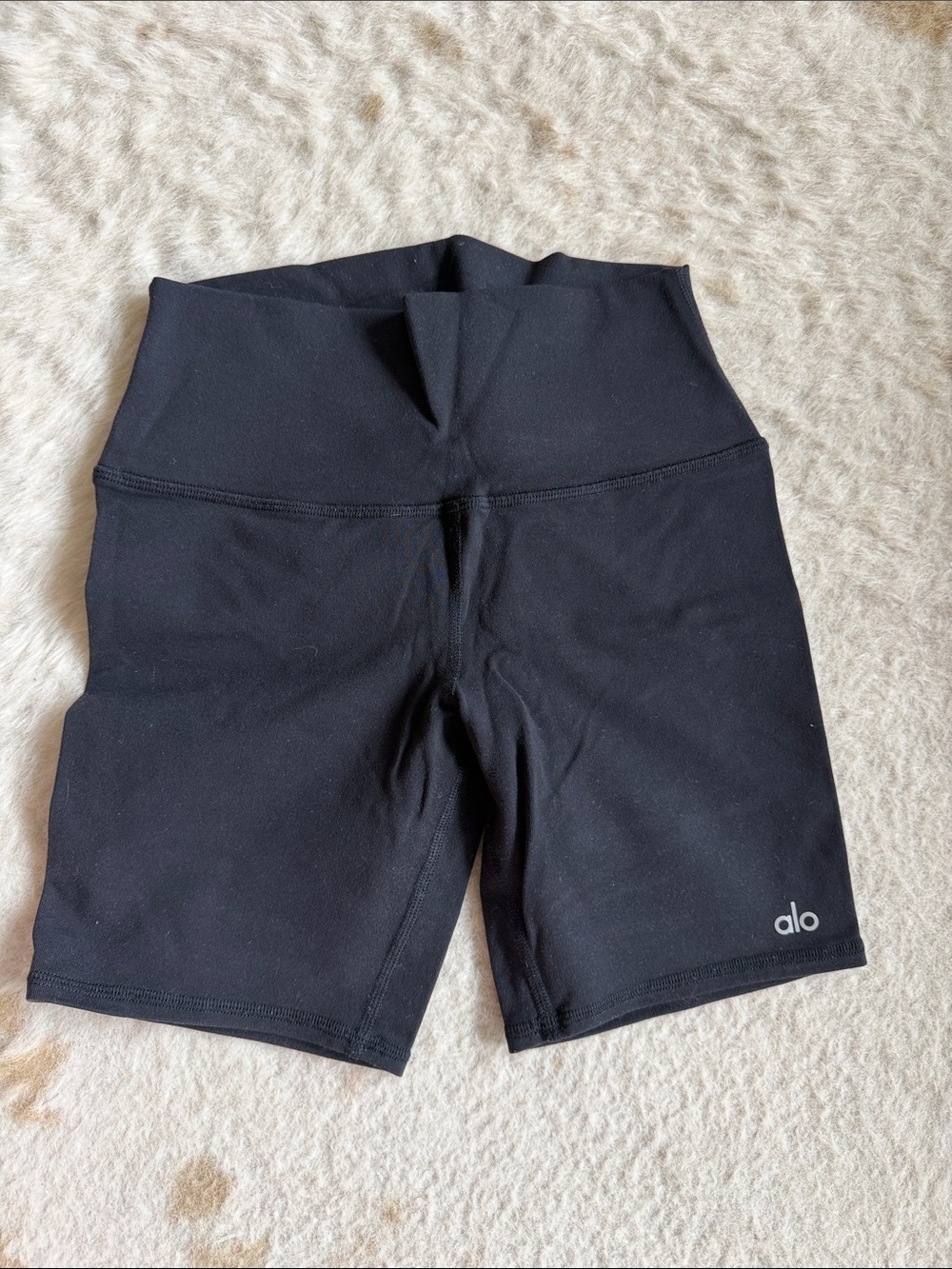 ALO Yoga Black High-Rise Bike Shorts